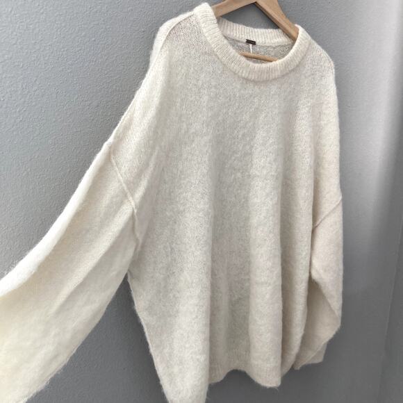 Free People Angelic Pullover Sweater - Ivory - Medium - Picture 2 of 8